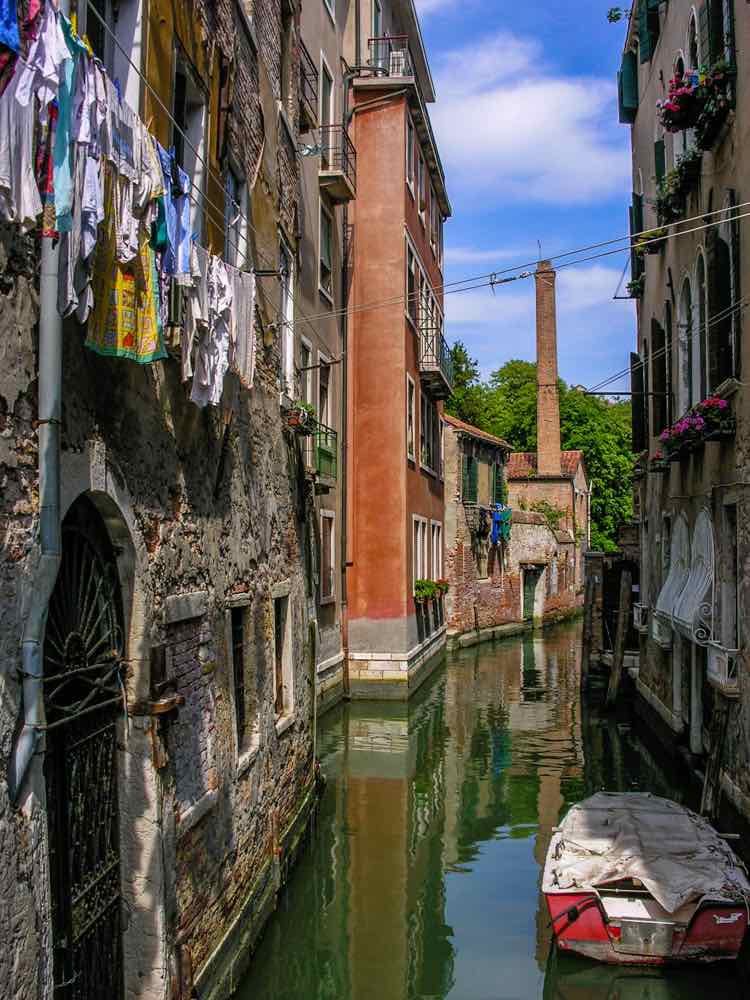 Venice canal with laundry for Facebook