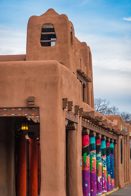 Colorful columns Santa Fe museum